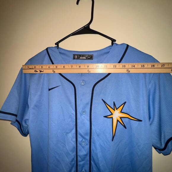 Nike Tampa Bay‎ Rays Wander Franco #5 Youth Jersey Large 14/16 - Picture 7 of 9